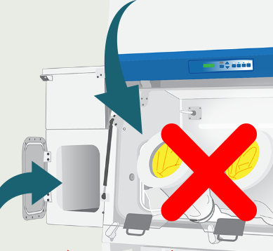 Safe Use Pharmacy Isolator - Do Not Open Both Doors